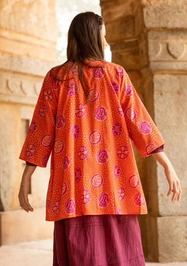 Bluse "Kristina" i økologisk bomuld - chili