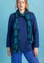 “Jasmine” organic cotton shawl petrol blue thumbnail