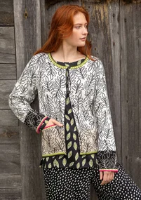 “Ängskär” organic and recycled cotton cardigan - black