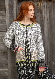 “Ängskär” organic and recycled cotton cardigan - black