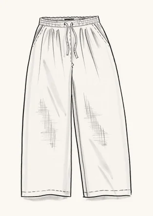 Woven linen pants - tropical green