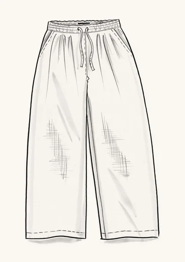 Woven linen pants - tropical green