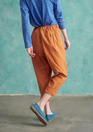 Pantalon "Indra" en coton biologique tissé - rouge garance