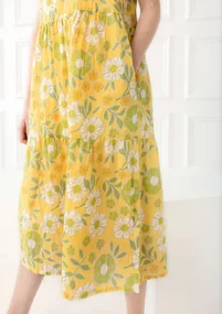 Robe "Bouquet" en coton biologique tissé - cytise