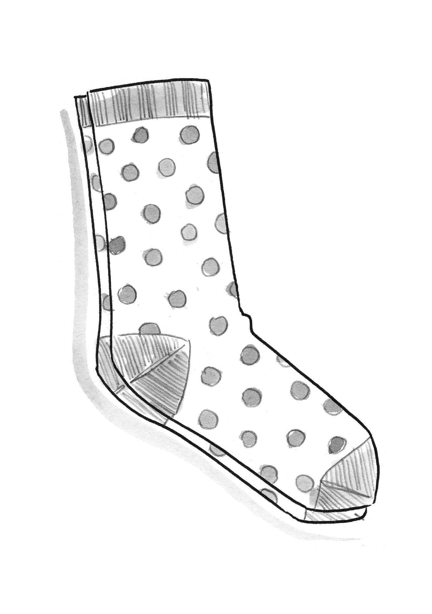 Gestippelde sokken van biologisch katoen