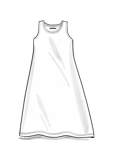 Solid-colored jersey dress in organic cotton/modal - poppy/peony