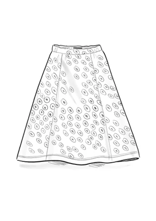 “Billie” organic cotton/modal jersey skirt - aqua green/patterned