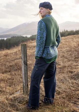Strickweste „Sälen“ aus Wollbouclé - monstera