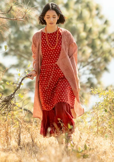 Robe tissée ”Rose hip” en coton biologique - henné