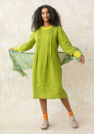 Kleid „Lillian“ aus Leinengewebe - hellkräutergrün