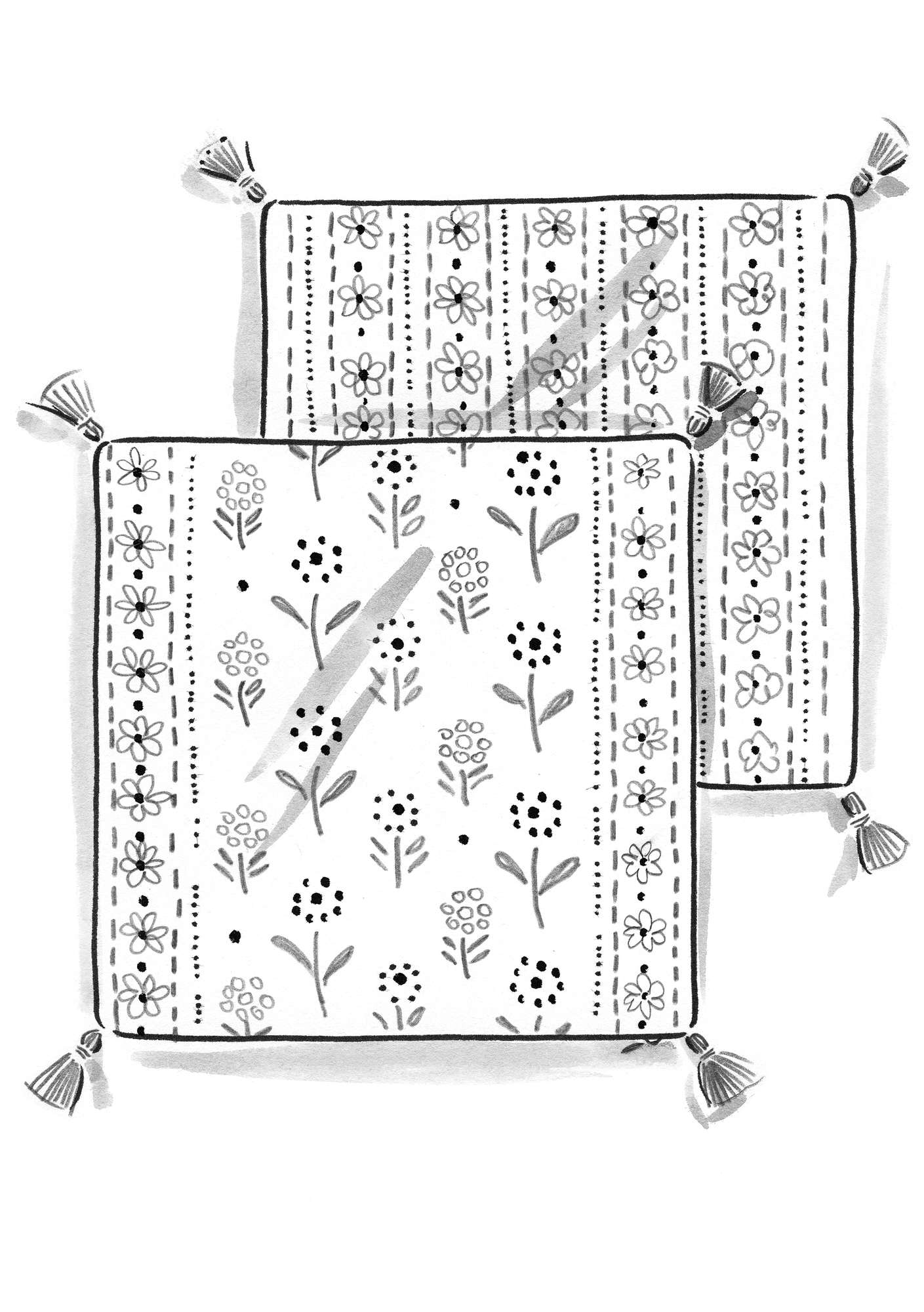 “Chai” cushion cover in organic cotton