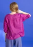 Vevd bluse «Hedda» i økologisk bomull (cerise XXL)