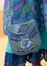 Sac brodé "Hana" en coton biologique (indigo clair Taille unique)