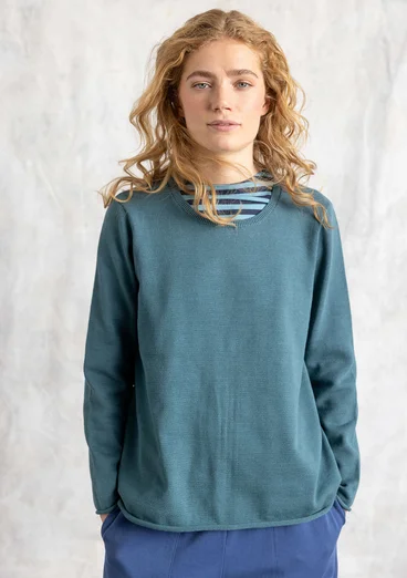 “Tove” Bästis sweater in organic/recycled cotton - verona green