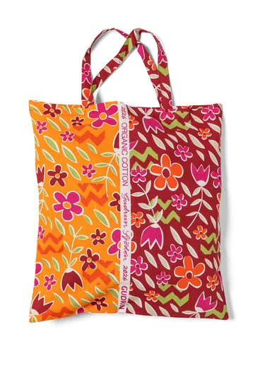 Sac en tissu de coton biologique Taille M - orange