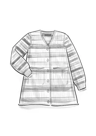 “Andromeda” organic/recycled cotton long cardigan - rhubarb