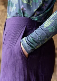 Einfarbige Hose „Frigg“ aus Bio-Baumwolle - brombeere