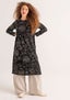 “Contour” jersey dress in lyocell/spandex black thumbnail