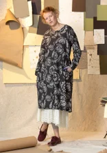 “Herbarium” dress in woven organic cotton/linen - ash grey