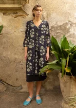 Webkleid „Meadow“ aus Bio-Baumwolle - schwarz