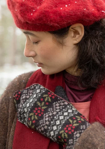 Gants "Canwood" en laine biologique - noir