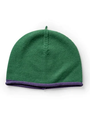 Lue «Rainbow» i bomull, ull eller bomull/ull  - mørk smaragd