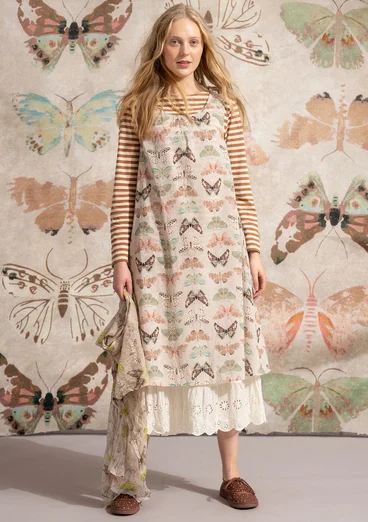 Robe "Fjäril" en coton biologique - plumes