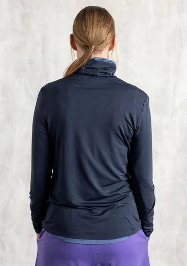 Lyocell/spandex jersey turtleneck - ink blue