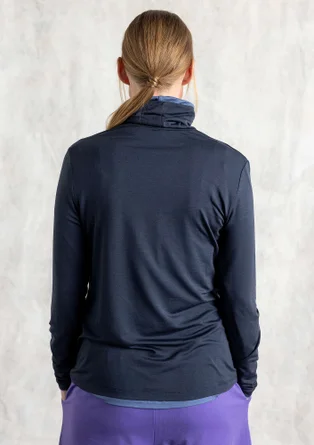 Jersey-Rollkragenshirt aus Lyocell/Elasthan - tinte