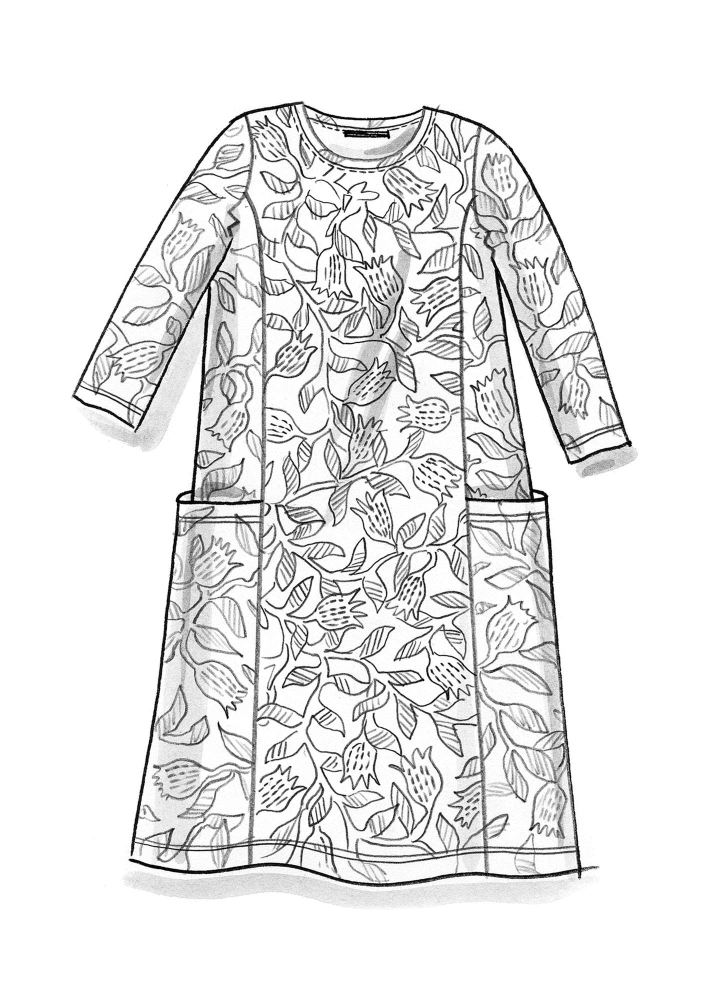 Tricot jurk  Azilal  van biologisch katoen/modal goudoker