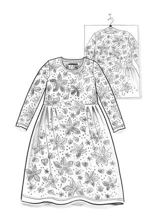Robe "Isabella" en jersey de coton biologique/modal - jaspe foncé