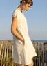 Jersey tunic in organic cotton/linen (feather L)