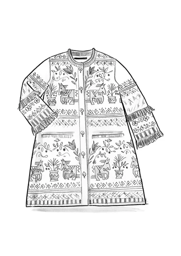 Strickjacke „Fåle“ aus Lammwollmischung/Bio-Baumwolle - tiefblau