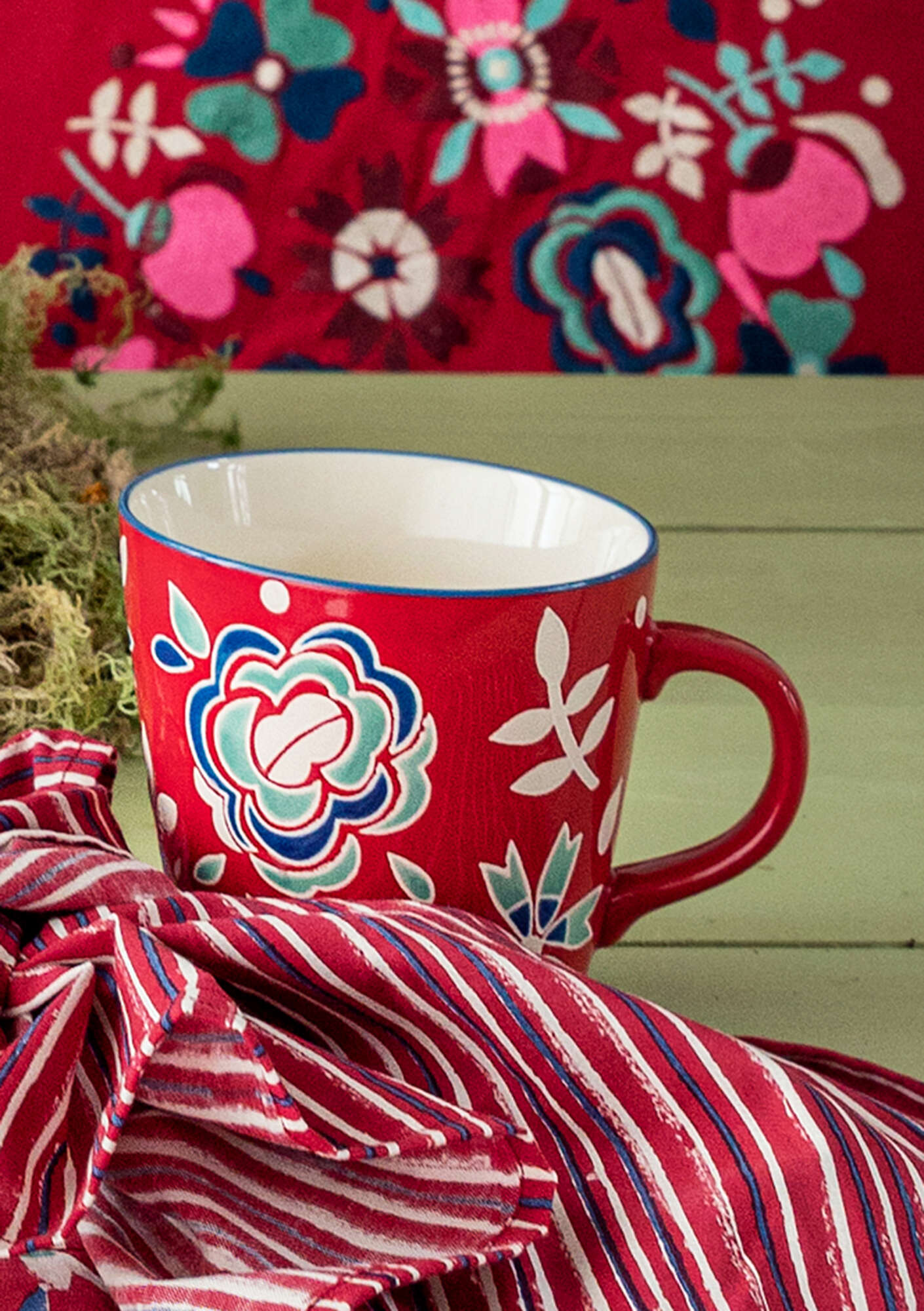 “Karin” ceramic tea mug tomato thumbnail