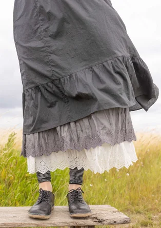 Kleid „Sahara“ aus Bio-Baumwollgewebe - dunkelaschgrau