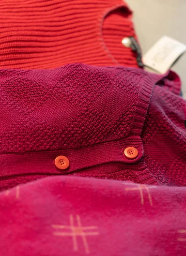 Knitted clothes from Gudrun Sjödén.