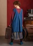 Woven dress in organic cotton (indigo M)