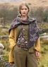 Geblümtes Stricktuch „Hildur“ aus Wolle (dunkelaschgrau-melange Einheitsgröße)