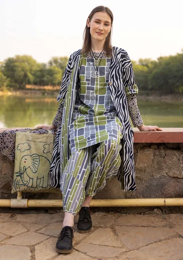 Kleid „Giraffe“ aus Bio-Baumwollgewebe - vanille