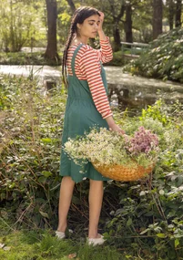 Robe tissée « Garden » en coton biologique/lin - absinthe