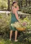 Geweven jurk "Garden" van biologisch katoen/linnen (alsem S)