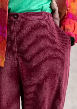 “Rime” corduroy pants in organic cotton - burgundy