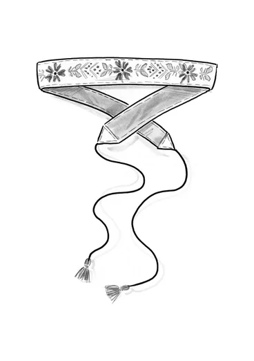 Ceinture "Cross" en coton biologique - vert anis clair