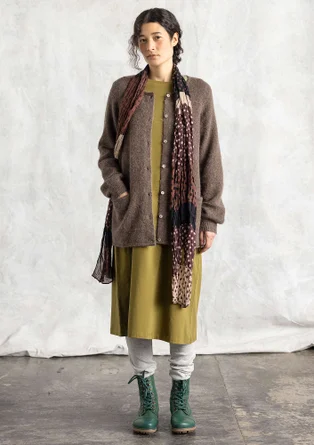Strickjacke aus Alpakawollgemisch - hellkartoffel-melange