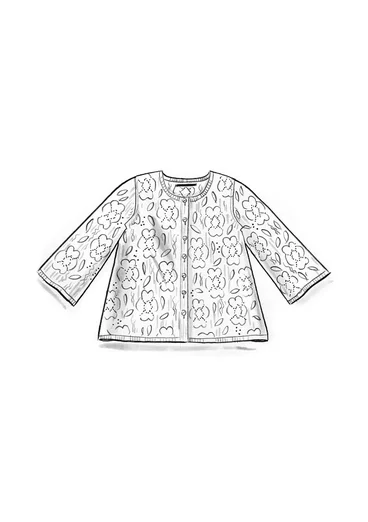 Gilet "Blomstra" en maille de coton biologique/recyclé - physalis