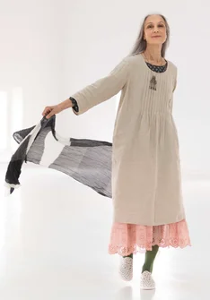 Kleid „Vera“ aus Leinengewebe - dunkelnatur