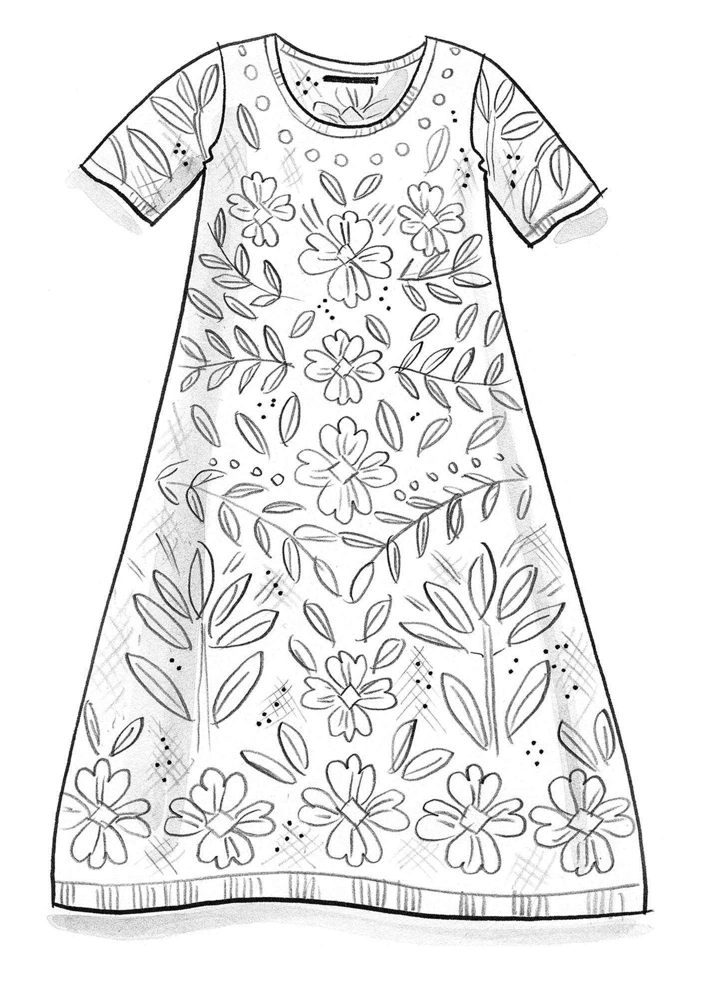 Kleid „Desert” aus Öko-Baumwolle  aschgrau