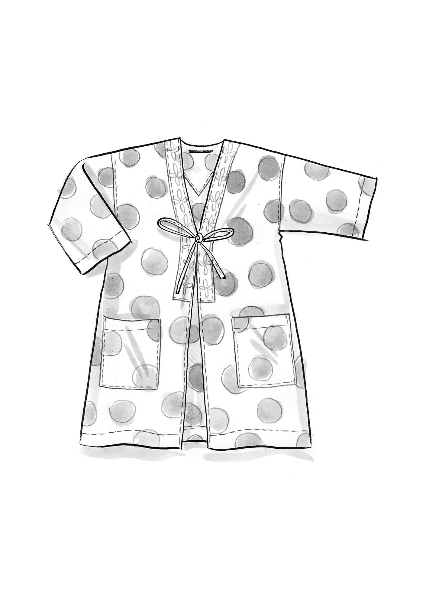 “Moon” linen kimono vanilla