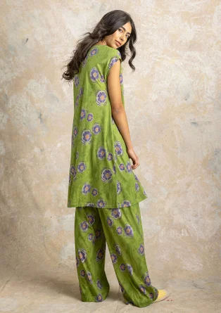 Tricot tuniek "Nypon" van biologisch katoen/modal - asperge