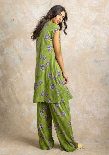 Tricot tuniek "Nypon" van biologisch katoen/modal - asperge